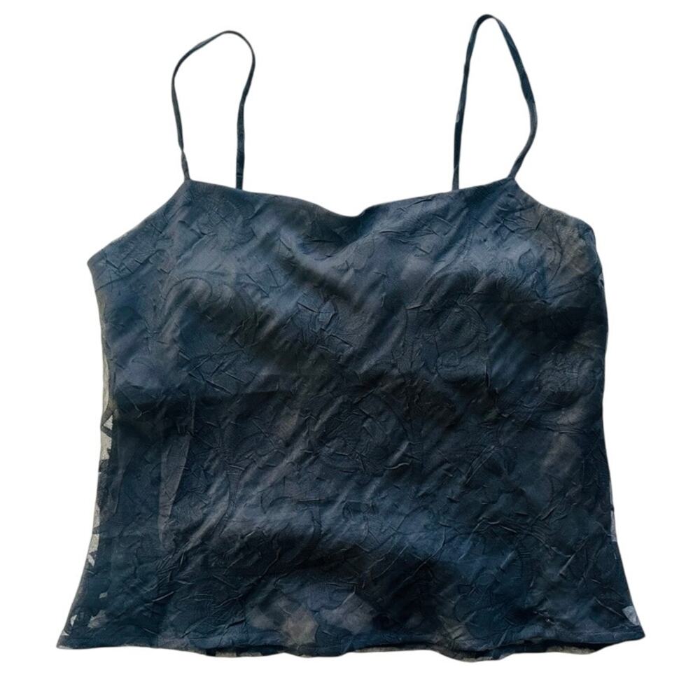 Vintage 90's Y2K Queue Black Camisole Tank Top Size Medium Spaghetti Strap